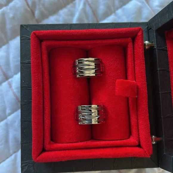 Omega Aqua stainless steel cufflinks - Picture 2 of 3